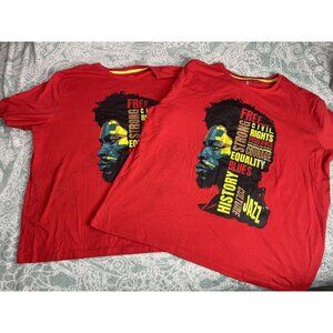 Pair of Matching 2XL T-Shirts‎ ~ Black Pride, Black History, Civil Rights, Equal